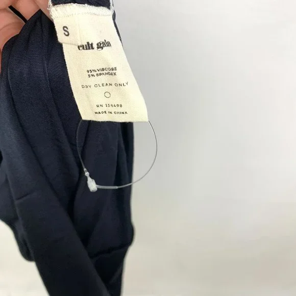 NEW Cult Gaia Genevieve Gown Cutout Long Sleeve Maxi Dress Black Gold XS - Picture 13 of 13